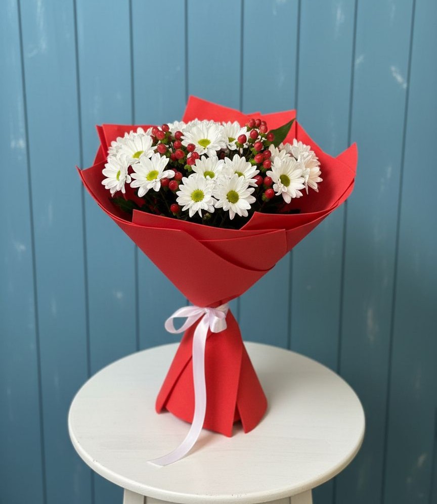 Букет цветов из: Хризантемы в Верхнекундрюческой