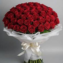 Букет 101 Красная роза Блэк Мэджик в Верхнекундрюческой