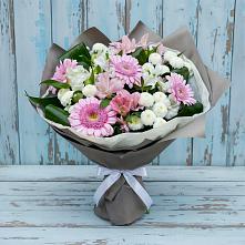 Букет цветов из:  Герберы, Альстромерии и Хризантемы в Верхнекундрюческой