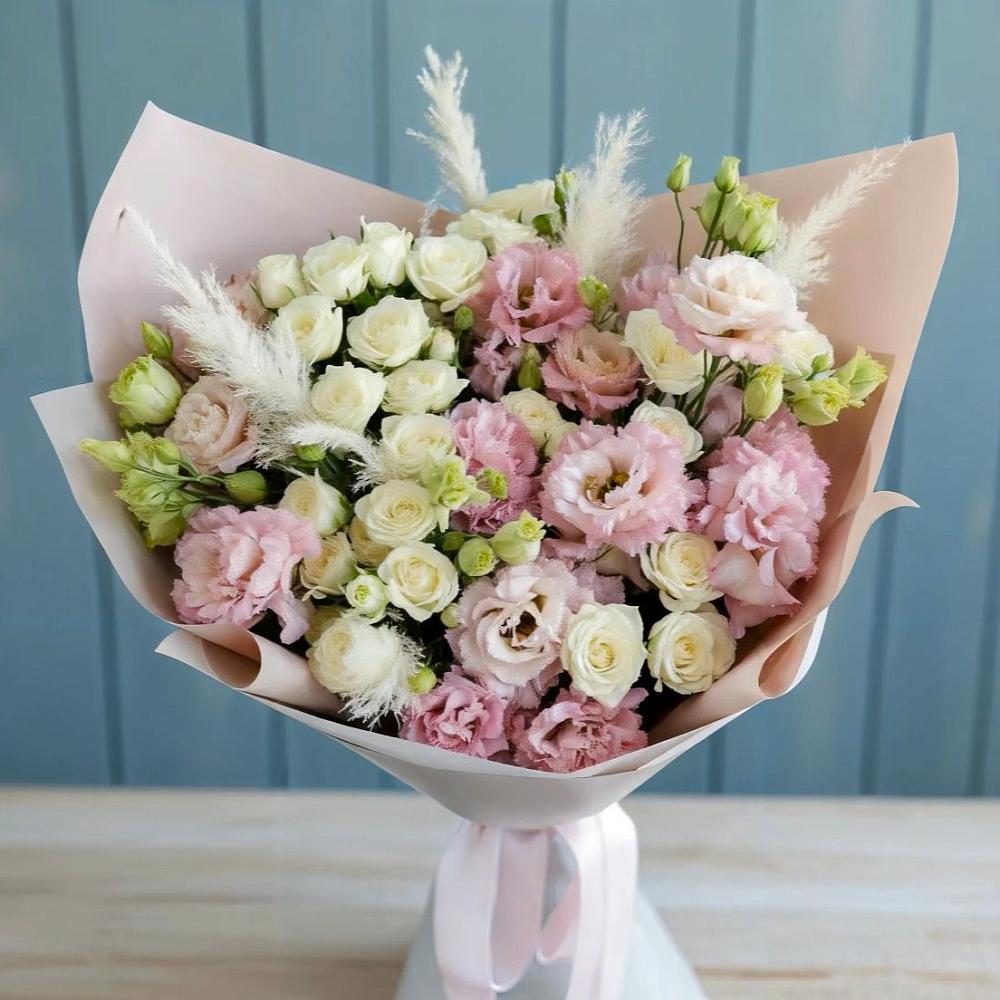 Букет цветов из: Альстромерии и Розы в Верхнекундрюческой