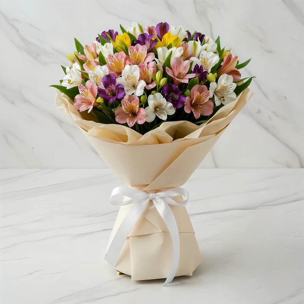 Букет цветов из: Альстромерии в Верхнекундрюческой