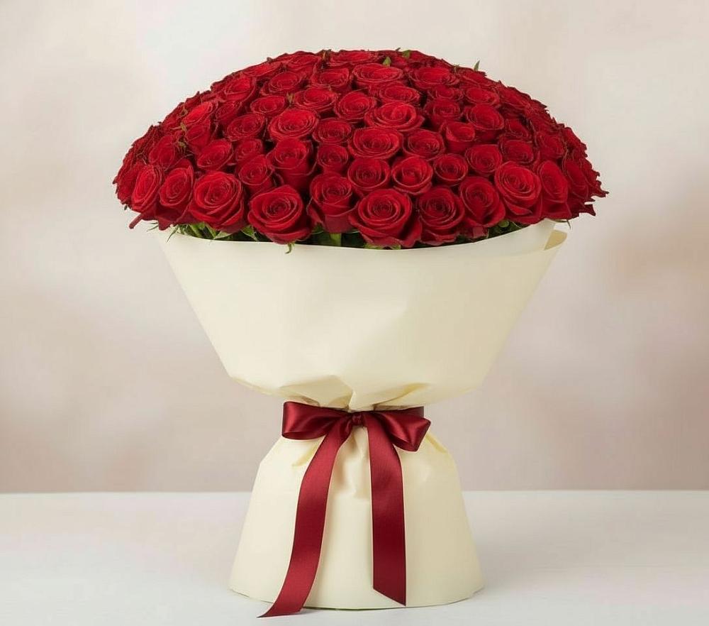 Букет 101 Красная роза Милано в Верхнекундрюческой