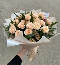 Букет Кремовые розы Латте в Верхнекундрюческой