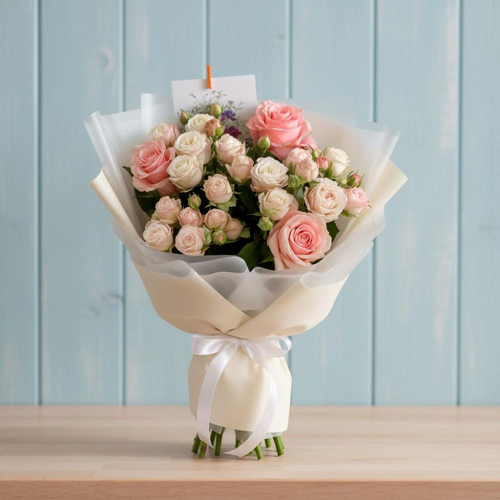 Букет цветов из: Розы в Верхнекундрюческой