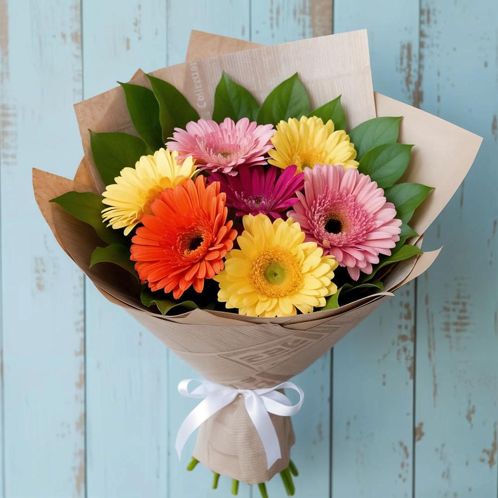 Букет цветов из: Герберы в Верхнекундрюческой