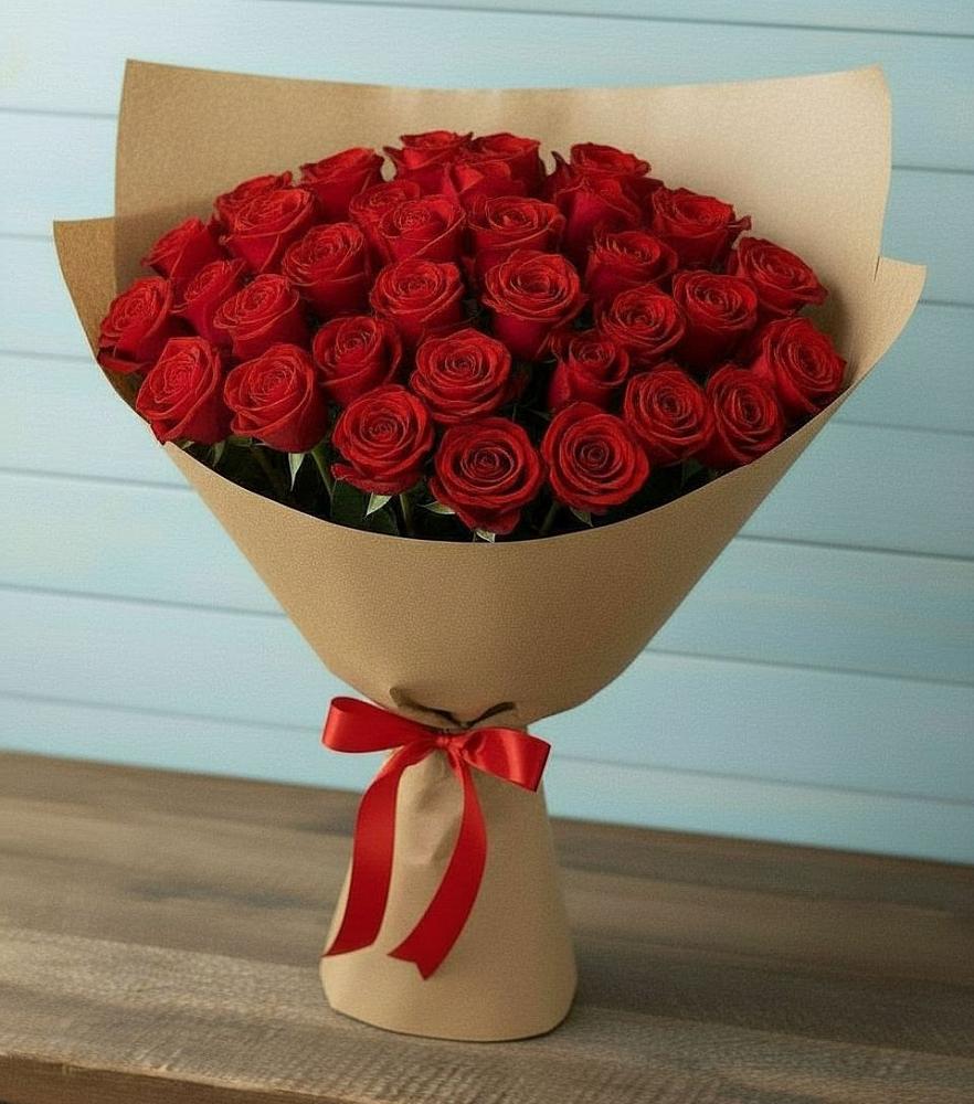 Букет Красные розы Милано в Верхнекундрюческой