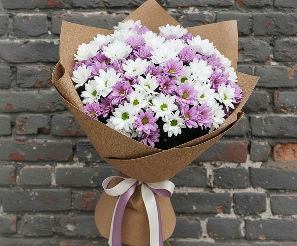 Букет цветов из: Хризантемы в Верхнекундрюческой