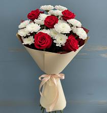 Букет цветов из:  Розы и Хризантемы в Верхнекундрюческой