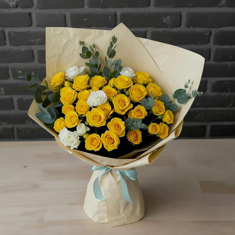 Букет цветов из: Розы в Верхнекундрюческой