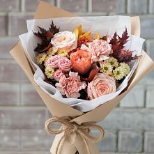 Букет цветов из:  Гвоздики, Хризантемы и Розы в Верхнекундрюческой