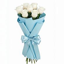 Букет 7 белых роз Проуд в Верхнекундрюческой