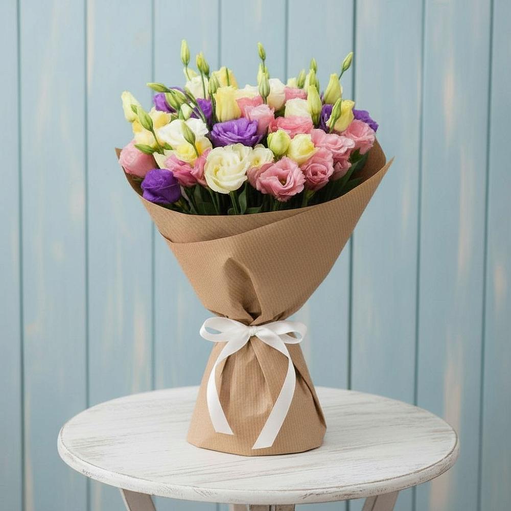 Букет цветов из: Лизиантусы в Верхнекундрюческой