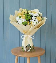 Букет цветов из:  Хризантемы и Розы в Верхнекундрюческой