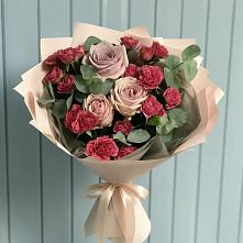 Букет цветов из:  Гвоздики и Розы в Верхнекундрюческой