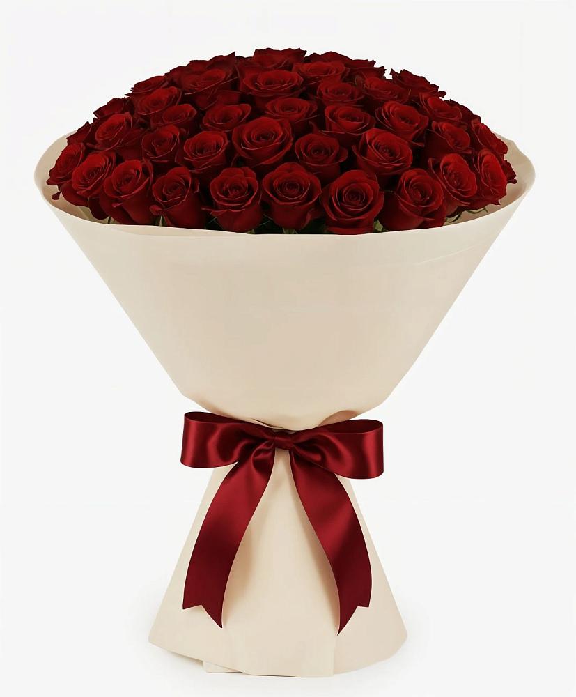 Букет 101 Бордовая роза Блэк Бакарра в Верхнекундрюческой