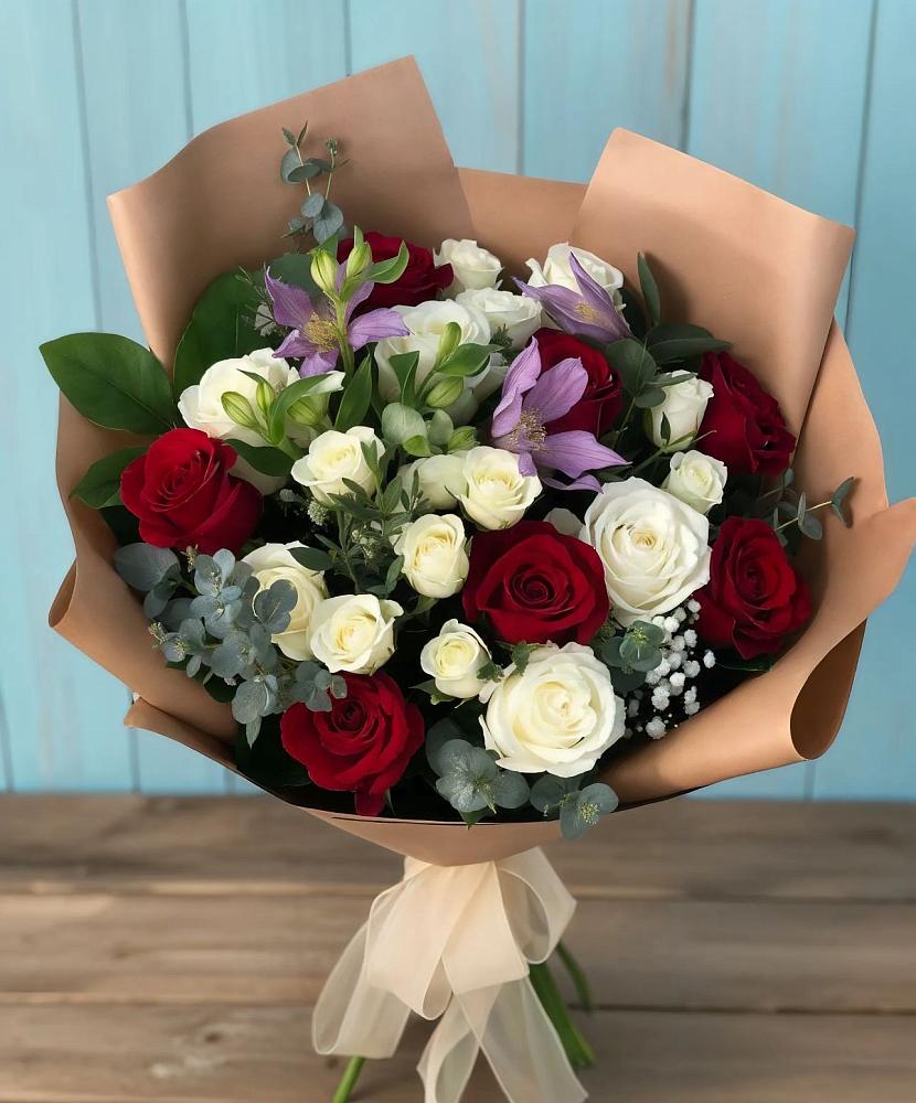 Букет цветов из: Розы и Альстромерии в Верхнекундрюческой